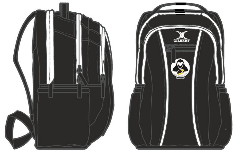 Gilbert Rugby Rucksack V2 - Black (Munich Monks) - Kiwisport.de