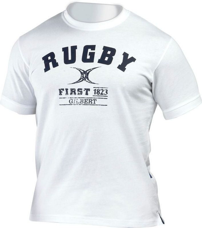 Gilbert T-Shirt - First in Rugby (White) - Kiwisport.de