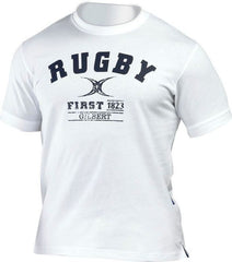 Gilbert T-Shirt - First in Rugby (White) - Kiwisport.de